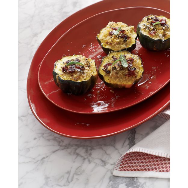 Marin Red Large Oval Platter in Serving Platters + Reviews Crate and