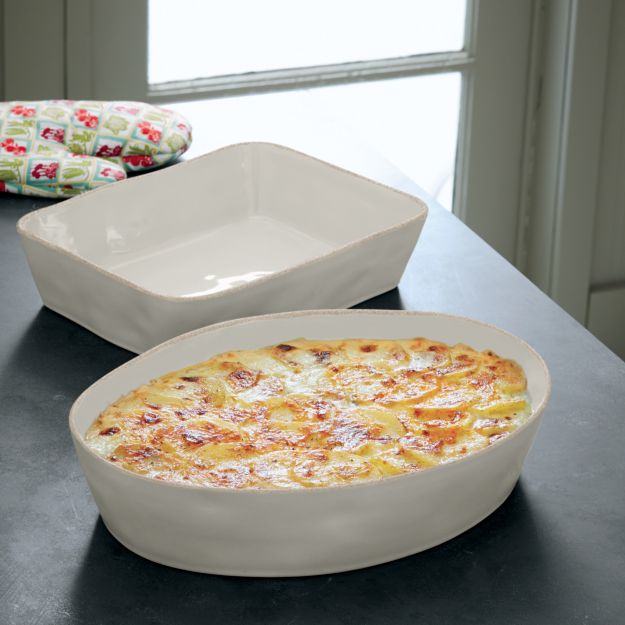 White Lasagna Pan Crate and Barrel
