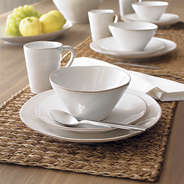 Marin White Dinnerware | Crate and Barrel Marin White Dinnerware | Crate and Barrel