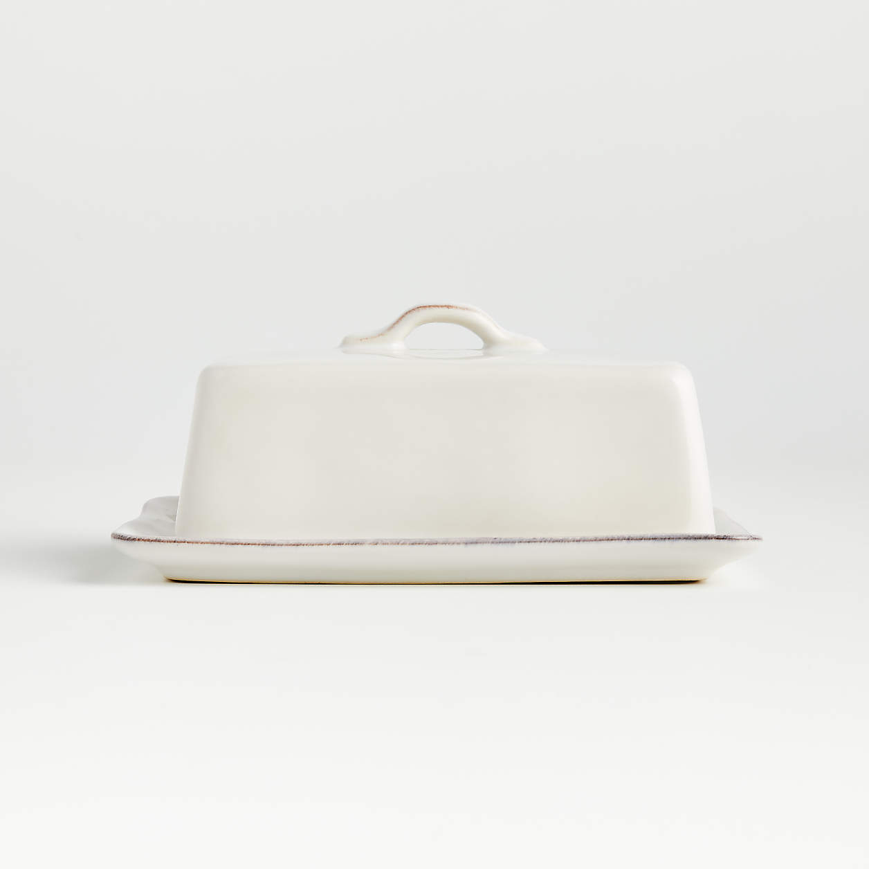 Marin White Covered Butter Dish