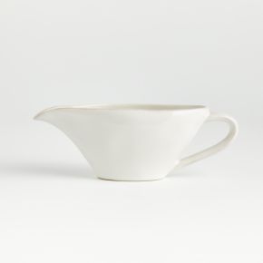Image of Marin White Stoneware Gravy Boat