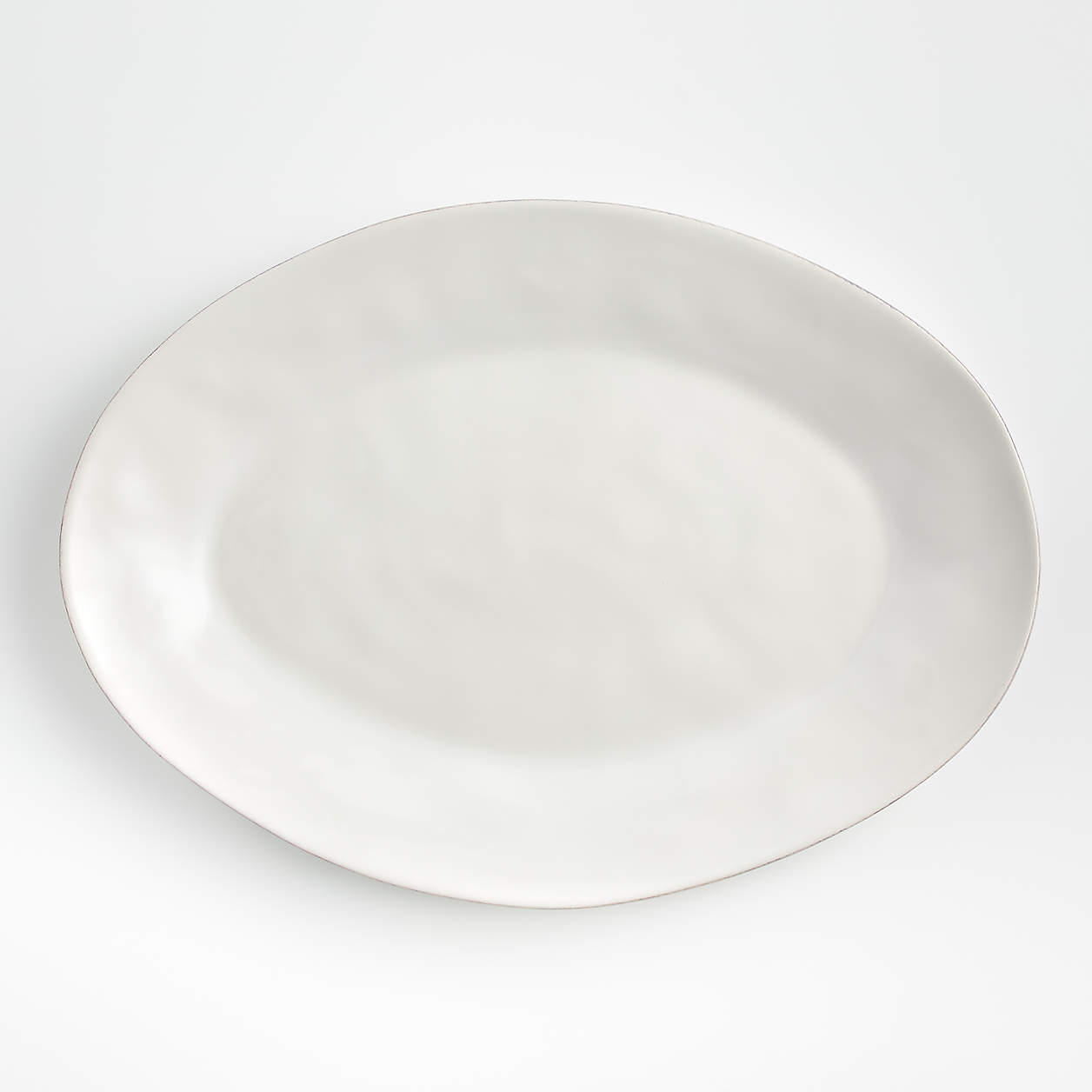 Marin White Large Oval Serving Platter + Reviews Crate and Barrel