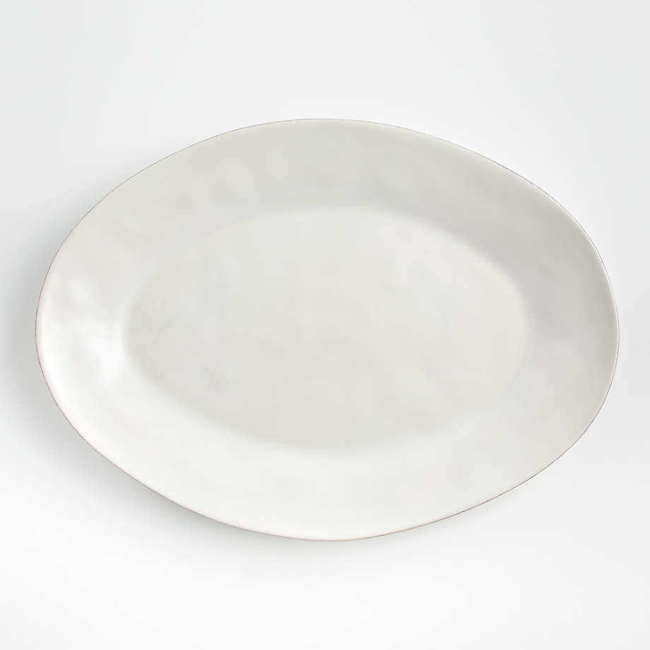 Marin White Large Oval Serving Platter