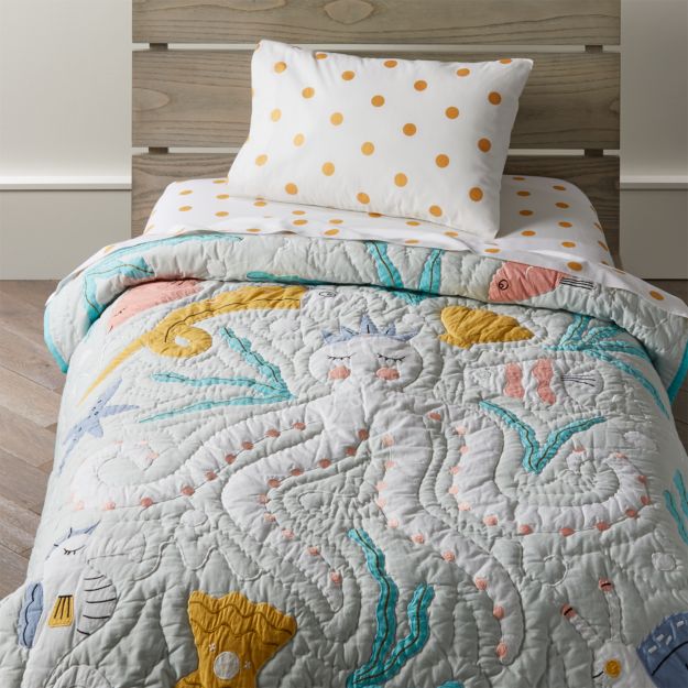 Baby Quilts Marine Life Octopus Crib Quilts Crate and Barrel
