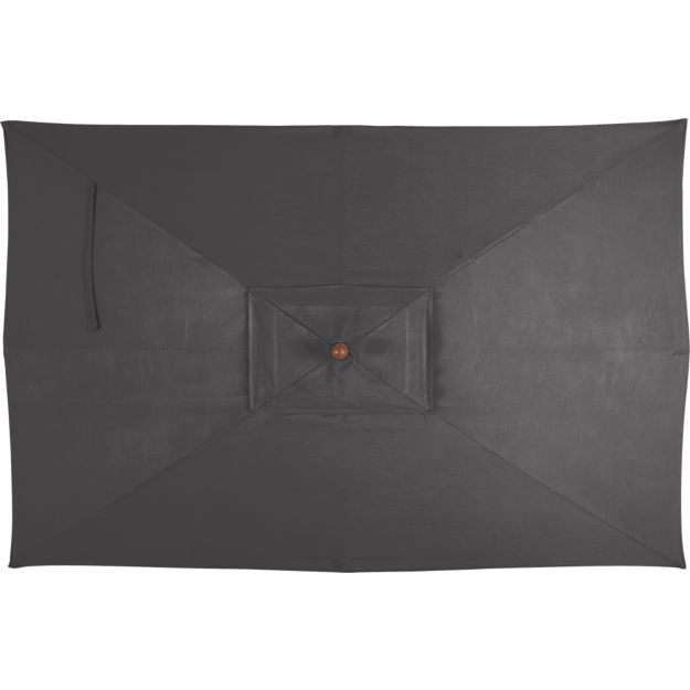 Charcoal Black Rectangular Patio Umbrella Crate and Barrel