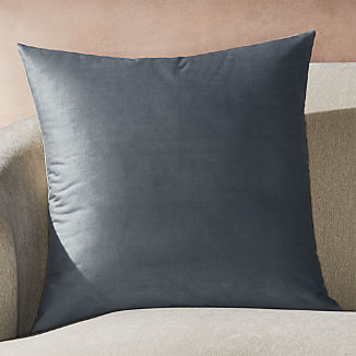 Throw Pillows Decorative And Accent Crate Barrel Marlo Grey Velvet Pillow 23