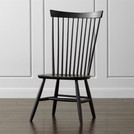 Marlow Ii Black Maple Dining Chair Reviews Crate And Barrel