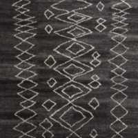 Marseilles Wool Hand-Knotted Charcoal Ivory Rug Swatch 12"x18"