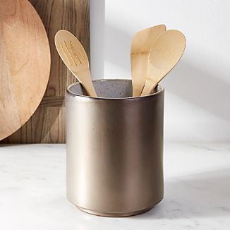 https://images.crateandbarrel.com/is/image/Crate/MasonUtensilHldrMtllcGlzSHS18/$web_setitem326$/171026143322/mason-metallic-glaze-ceramic-utensil-holder.jpg
