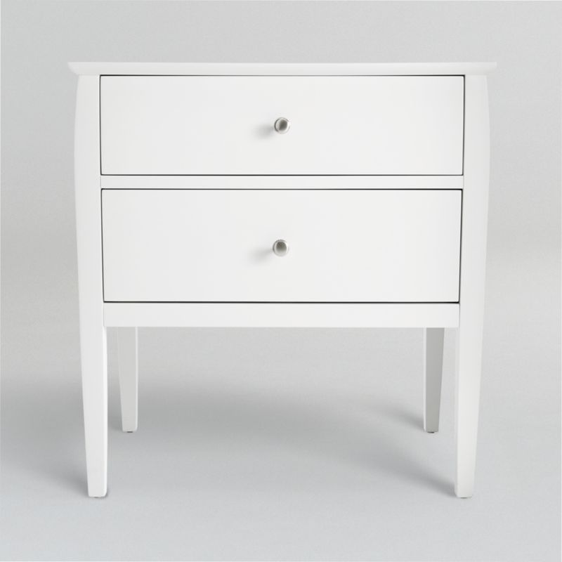 white nightstands and dresser