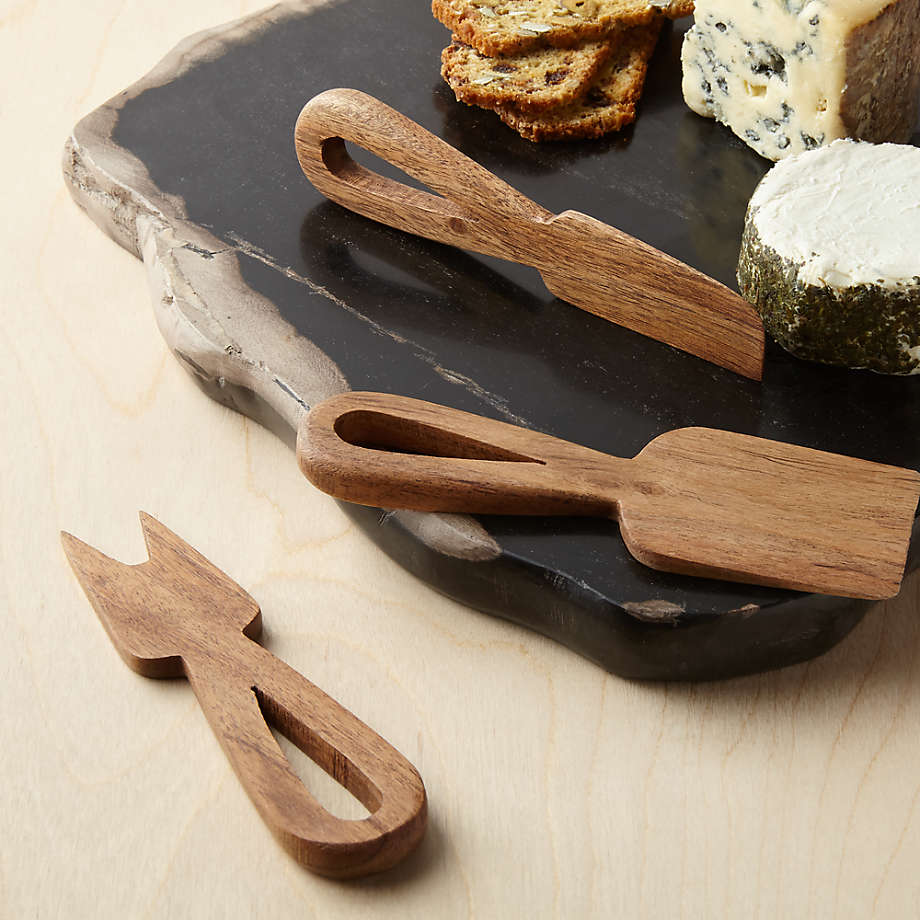 Viewing product image Mateo Wood Cheese Knives, Set of 3