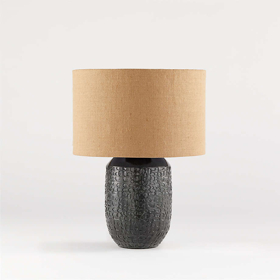 burlap table lamp