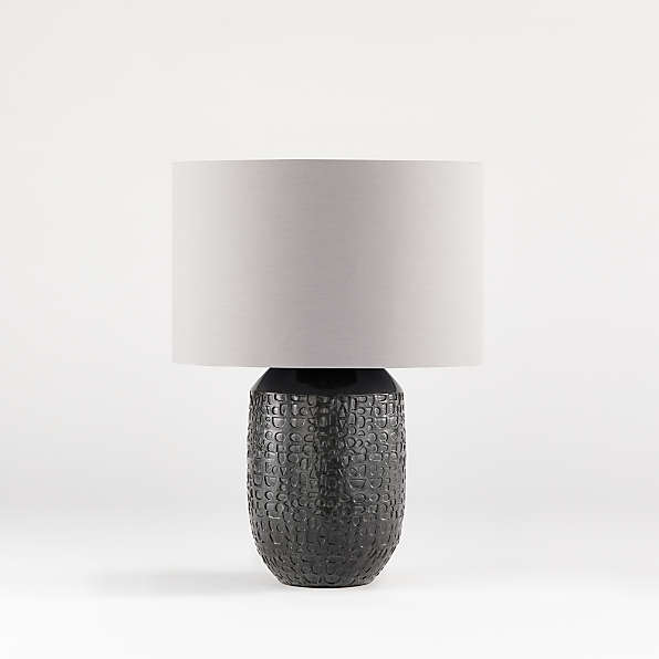 black and silver bedside lamps