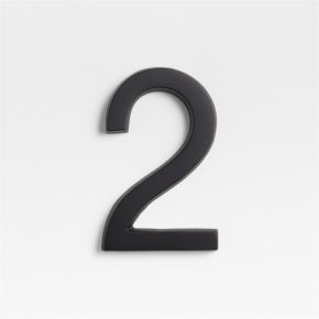 Image of 4" Matte Black Metal House Number 2