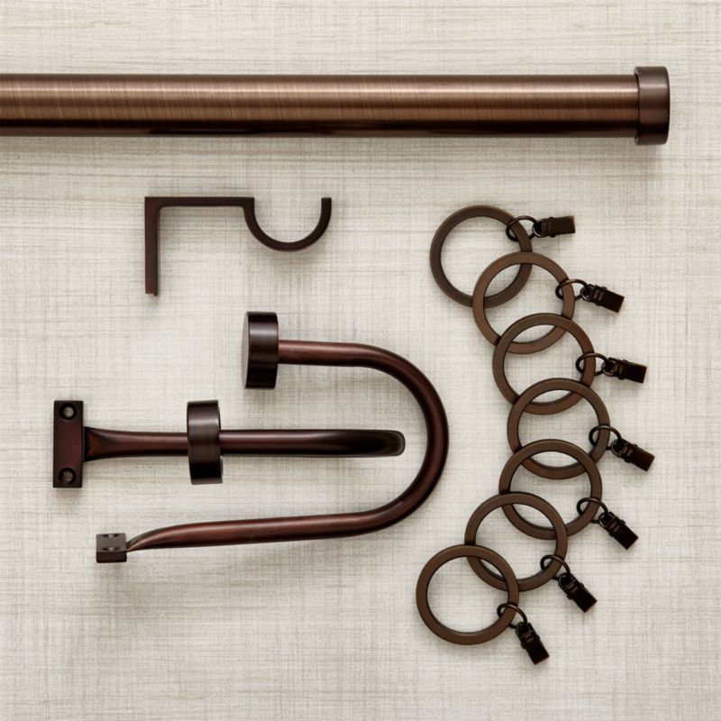Cb Matte Bronze Curtain Hardware Crate And Barrel