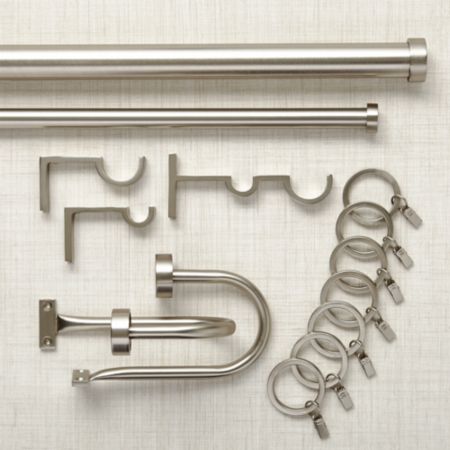 Cb Matte Silver Curtain Hardware Crate And Barrel Canada