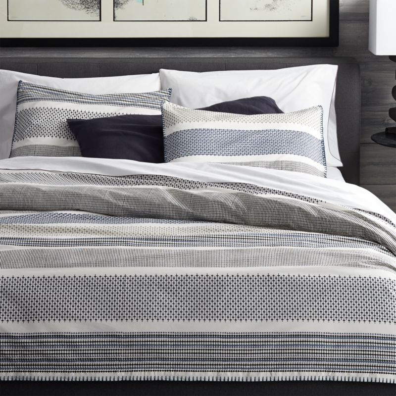 Medina Geometric Duvet Covers And Pillow Shams Crate And Barrel