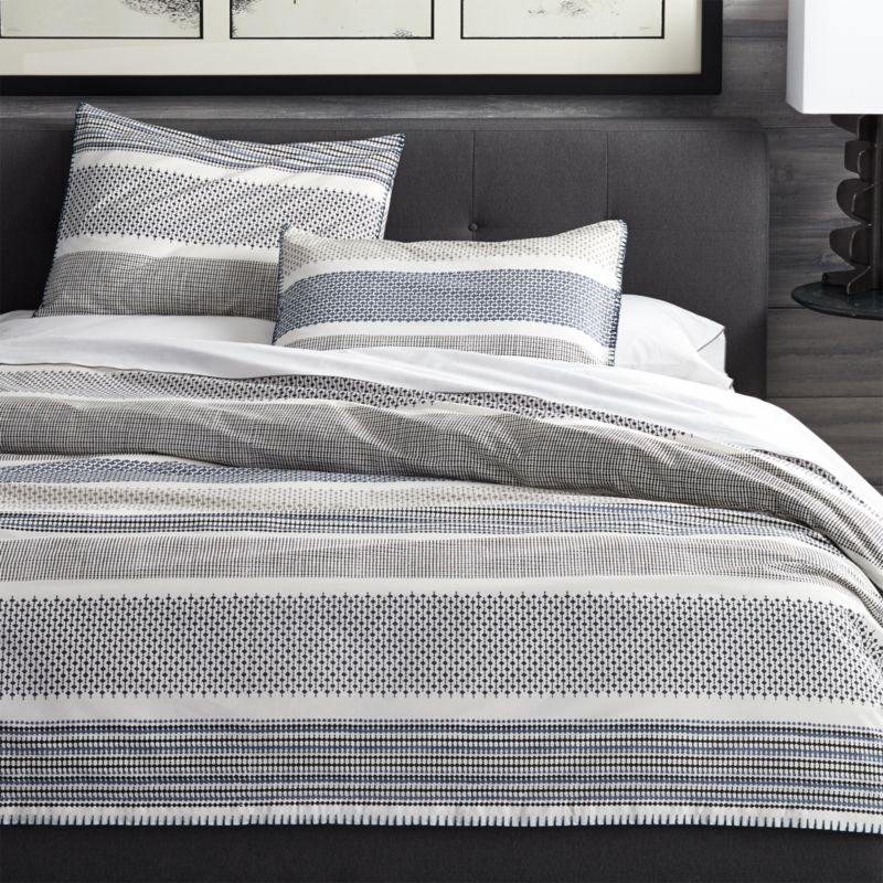 Medina Twin Geometric Duvet Cover Reviews Crate And Barrel