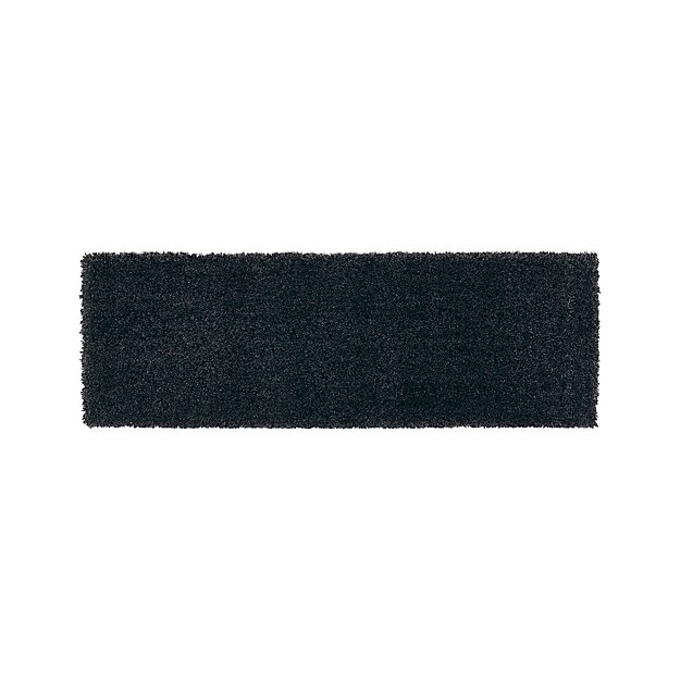 Memphis 2.5x8 Steel Grey Shag Rug Runner Crate and Barrel