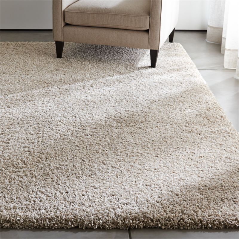 Memphis Stone Natural Shag Rug Crate and Barrel