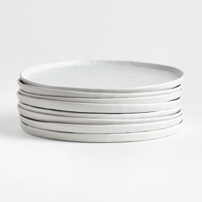 Mercer Matte White Porcelain Dinner Plates, Set of 8