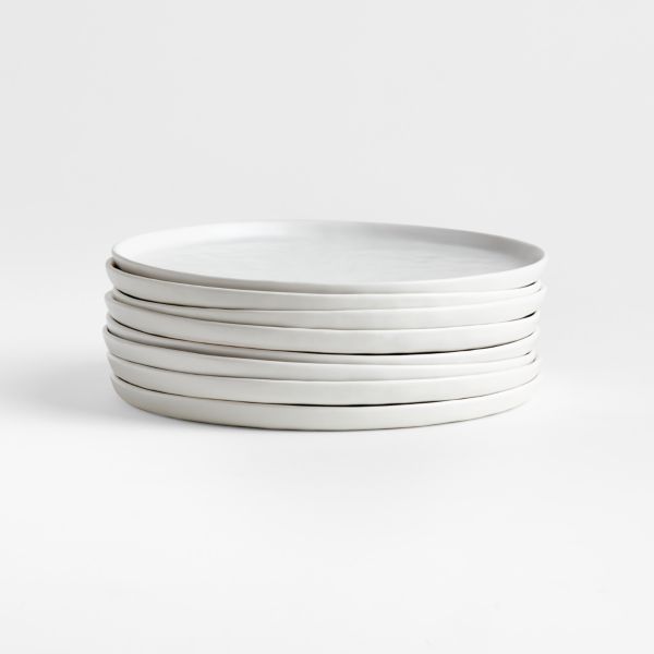 Mercer Matte White Porcelain Salad Plates, Set of 8