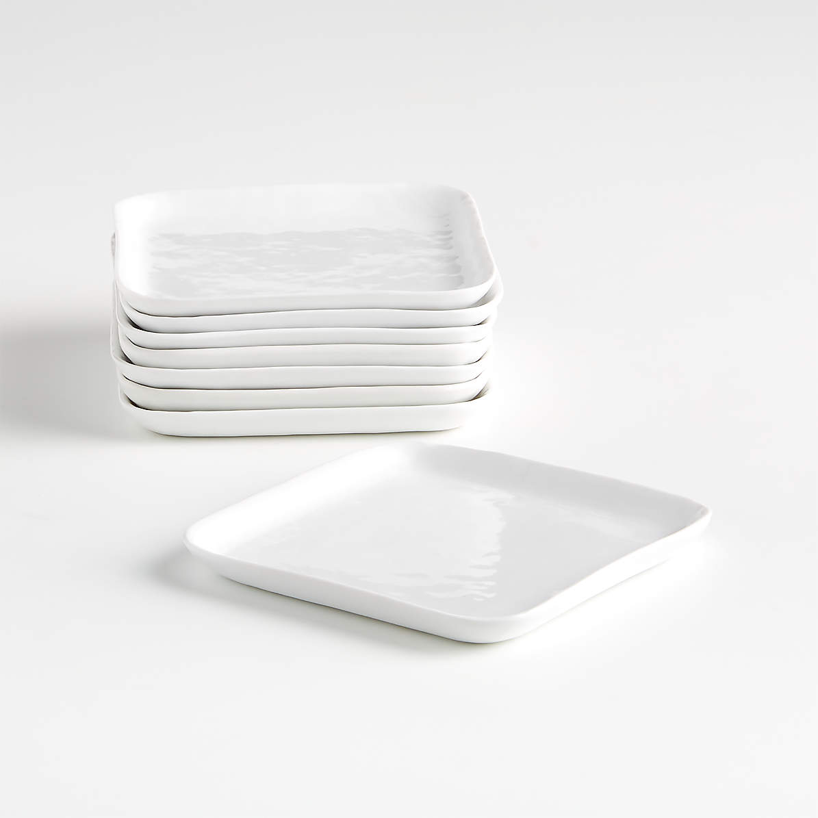 white square plates set