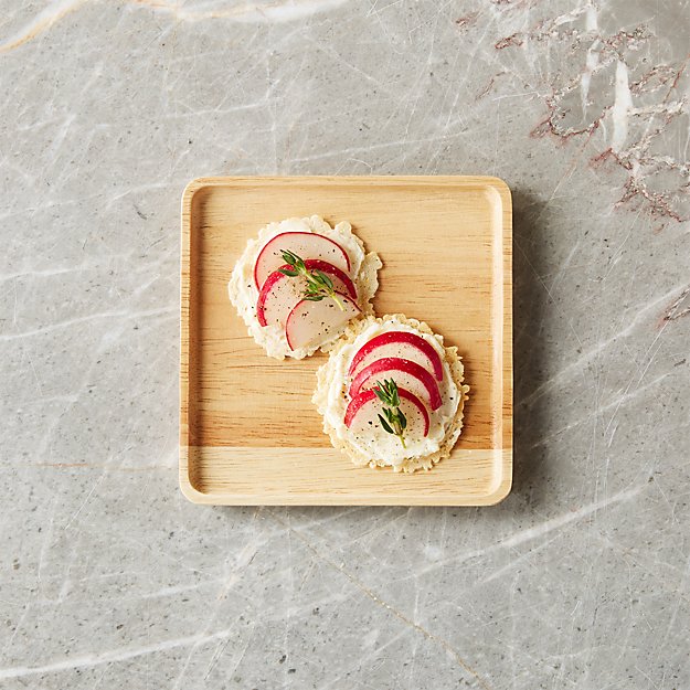 Merge Wood Appetizer Plate + Reviews Crate and Barrel