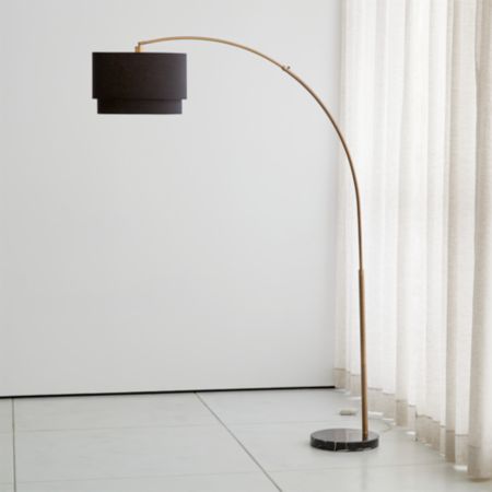 Meryl Arc Brass Floor Lamp