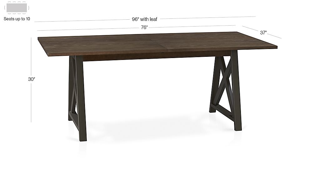 Metra Extension Dining Table + Reviews | Crate and Barrel