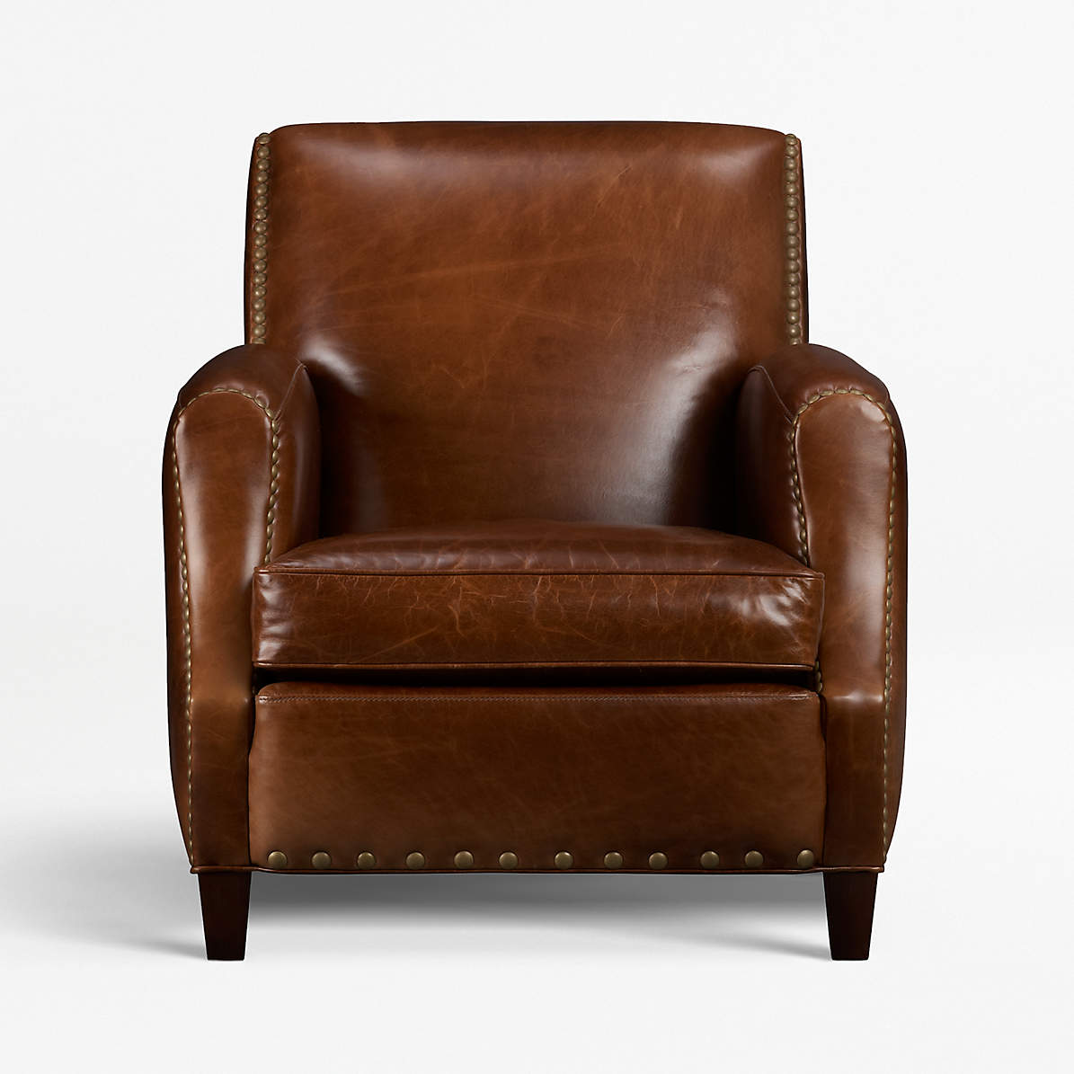 metropole leather chair  crate and barrel