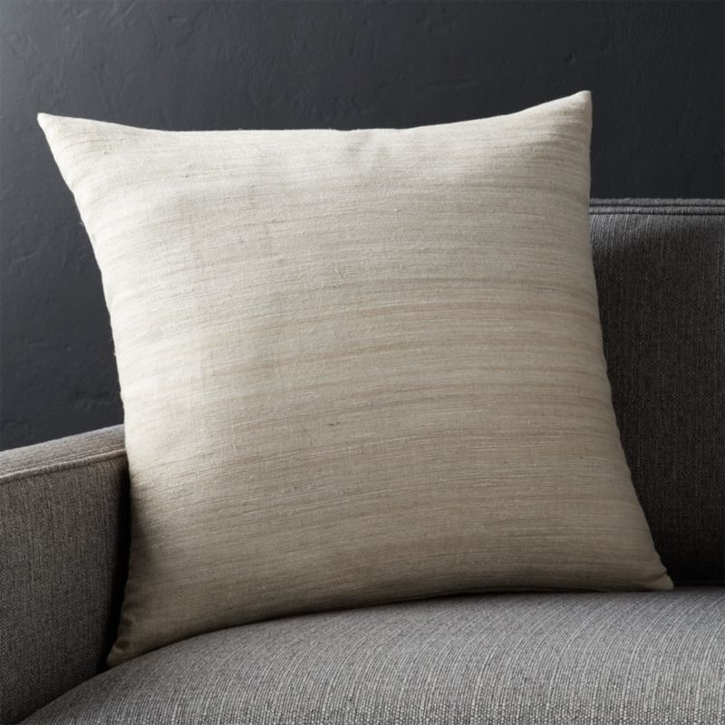 White Silk Pillow Crate and Barrel