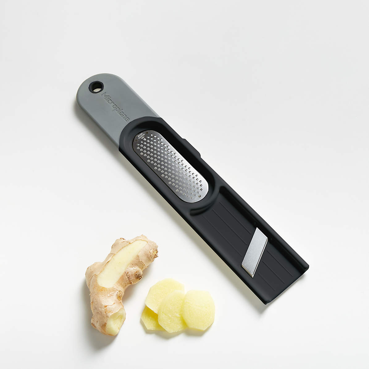 White//Grey Microplane 3-in-1 Ginger Tool