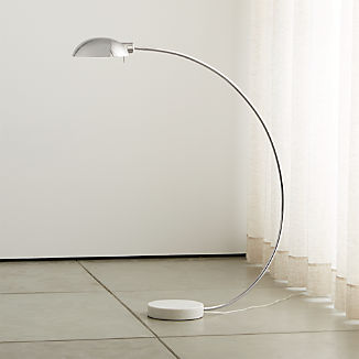 Miles Polished Nickel Arc Lamp