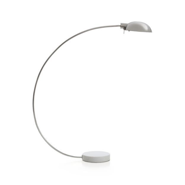 Miles Polished Nickel Arc Lamp in Floor Lamps + Reviews Crate and Barrel