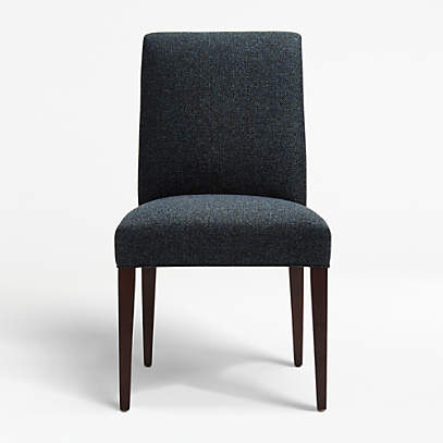 Miles Navy Blue Upholstered Dining Chair Crate And Barrel