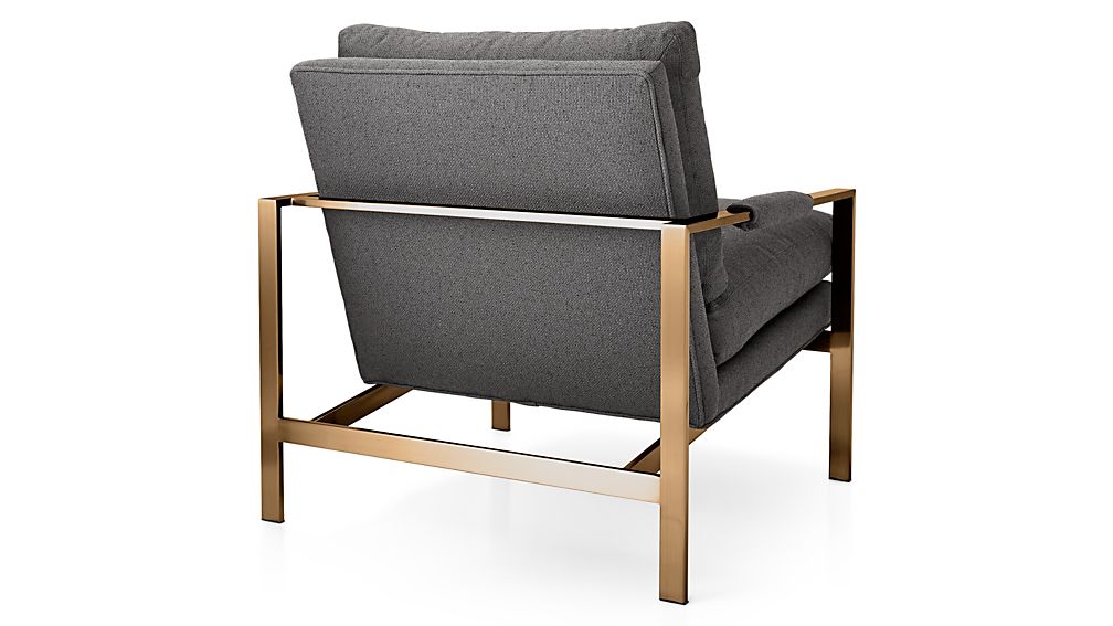 Milo Chair with Brushed Brass Base Crate and Barrel