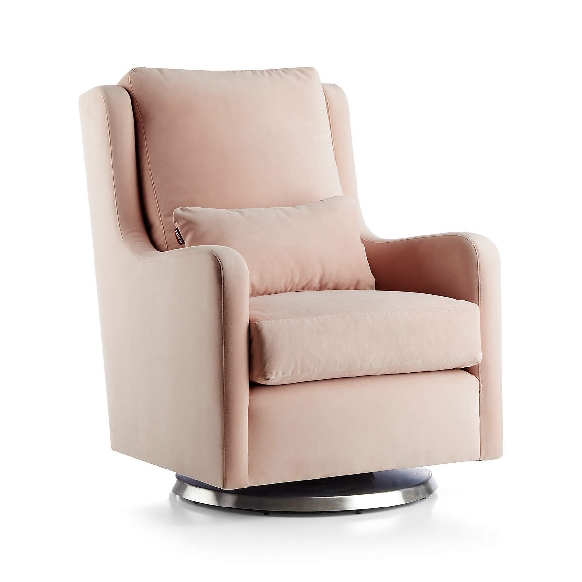 pink glider and ottoman