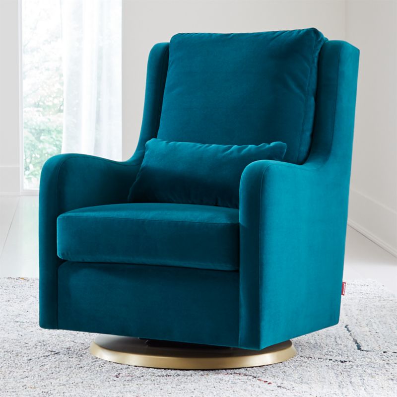 velvet glider chair