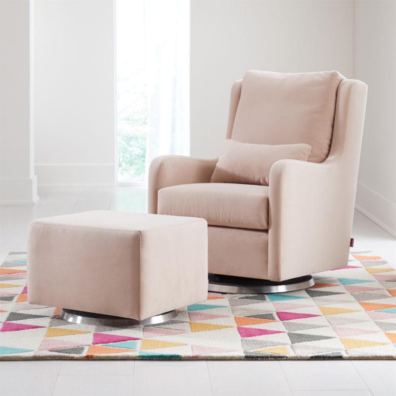 blush nursery glider