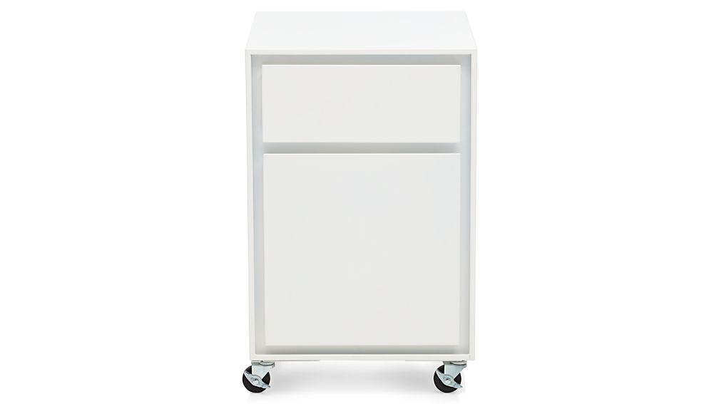 Pilsen White Two Drawer File Crate and Barrel