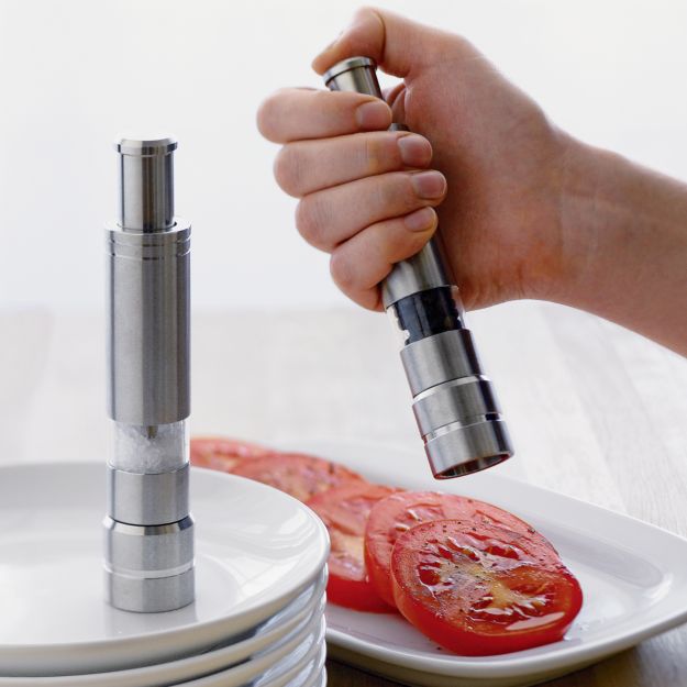 Mini Stainless Pepper Mill + Reviews Crate and Barrel