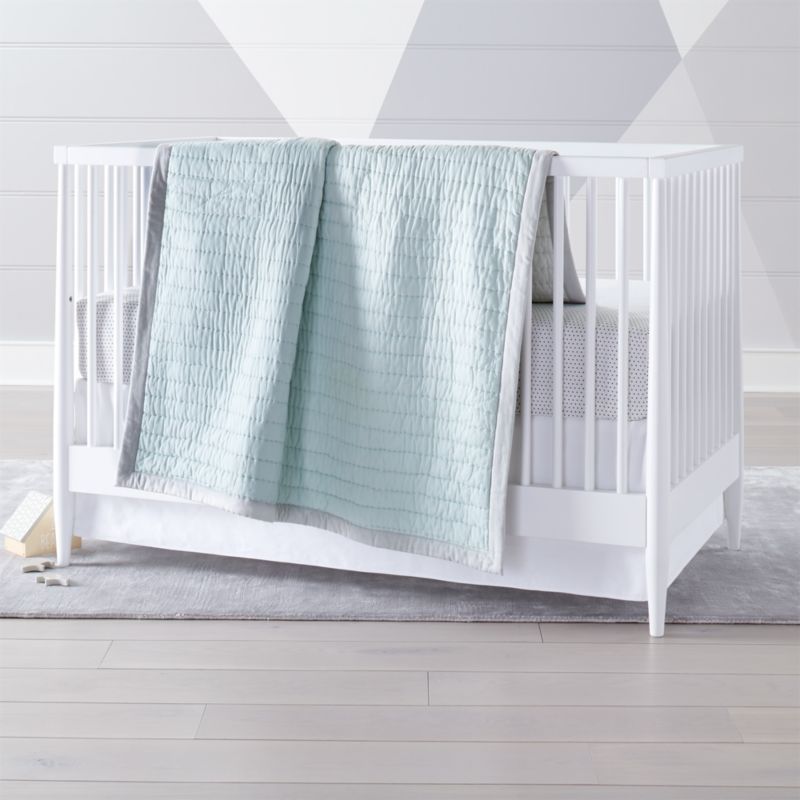 Mint Cotton Crib Bedding Crate And Barrel