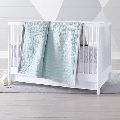mint green crib bumper