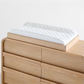 Image of Mira Natural Oak Wood Baby Changing Table Topper