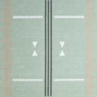 Mirror Pattern Green Chenille Kids 12x18 Rug Swatch