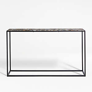 skinny black console table