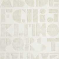 Modern Alphabet Calm Beige Kids Wool 12"x18" Rug Swatch