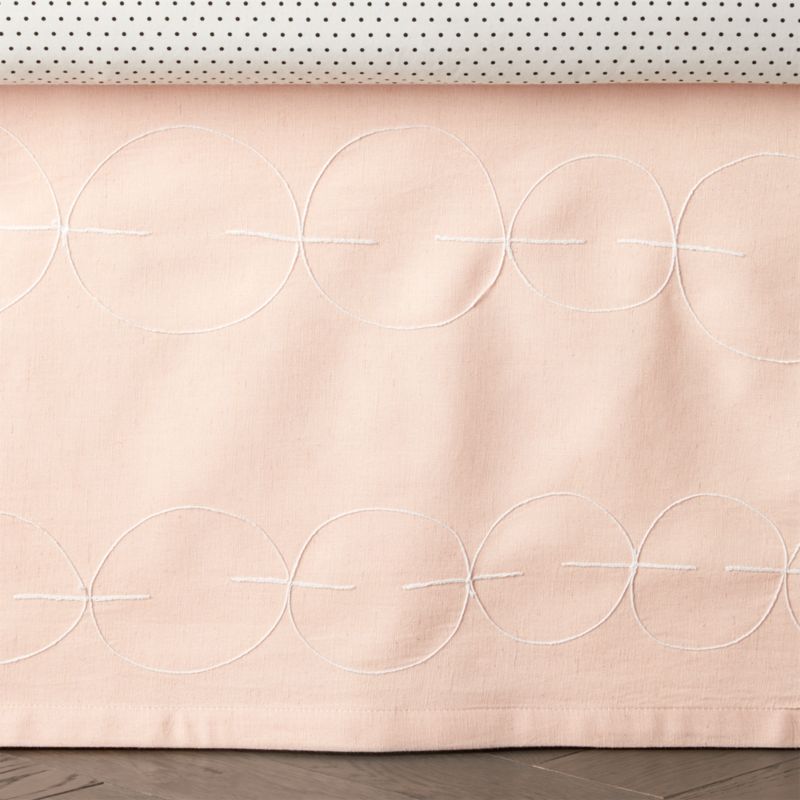 Mod Pink Crib Skirt + Reviews Crate and Barrel