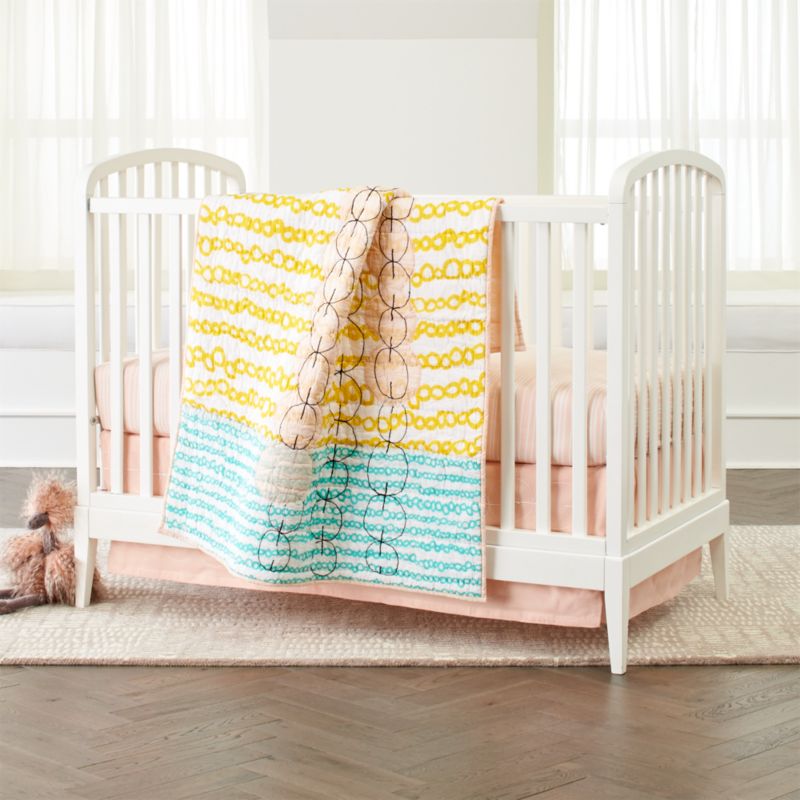 Mod Yellow Baby Quilt | Crate and Barrel
